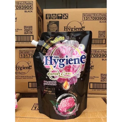 Nước xả vải Hygiene Expert Care đen hương hoa mẫu đơn túi 1.15 lít