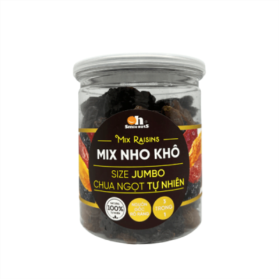 Hạt Sấy Smile Nuts 250Gr Nho Khô Mix - Hủ