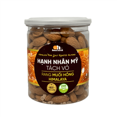 Hạt Sấy Smile Nuts 265Gr Hạnh Nhân Rang Muối Hồng - Hủ