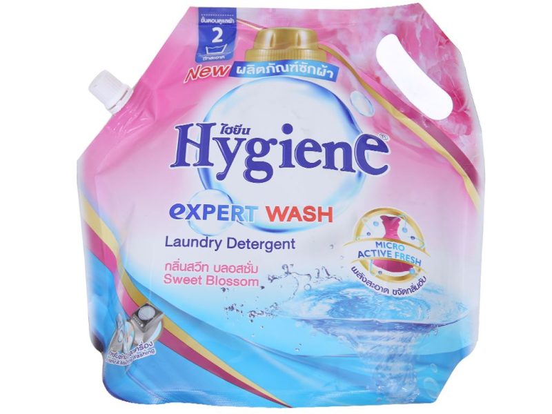 Nước giặt xả Hygiene hồng Expert Wash hương hoa nhẹ nhàng túi 1.8 lít