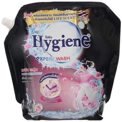 Nước giặt xả Hygiene đen Expert Wash hương hoa mẫu đơn túi 1.8 lít